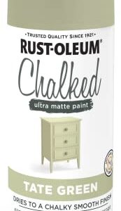 Rust-Oleum 374164 Chalked Ultra Matte Spray Paint, 12 oz, Tate Green