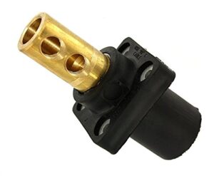 leviton 16r21-ue 16-series taper nose, 90-degree, male panel receptacle, cam-type connector, black