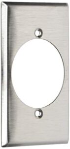leviton 84028.0 1-gang 2.15″ diameter, device receptacle wallplate, stainless steel, 10 piece