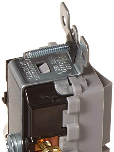 Leviton 5634-GY 15 Amp, 120/277 Volt, Decora Brand Style Single-Pole, AC Combination Switch, Commercial Grade, Grounding, Gray