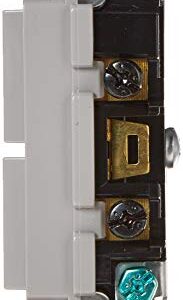 Leviton 5634-GY 15 Amp, 120/277 Volt, Decora Brand Style Single-Pole, AC Combination Switch, Commercial Grade, Grounding, Gray