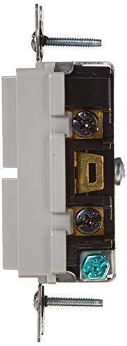 Leviton 5634-GY 15 Amp, 120/277 Volt, Decora Brand Style Single-Pole, AC Combination Switch, Commercial Grade, Grounding, Gray