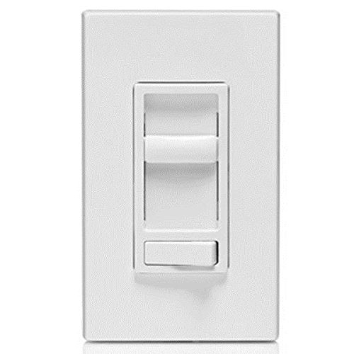 Leviton 6674-P0W SureSlide Universal 150-Watt LED and CFL/600-Watt Incandescent Dimmer, White (3 Pack)