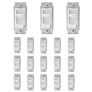 leviton r62-06674-p0w sureslide universal incandescent dimmer white (18 pack)
