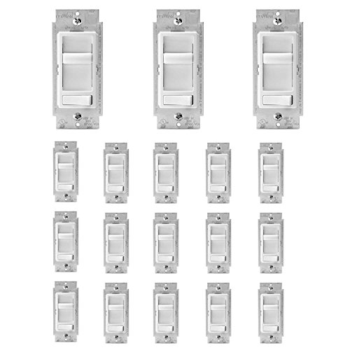 Leviton R62-06674-P0W SureSlide Universal Incandescent Dimmer White (18 Pack)