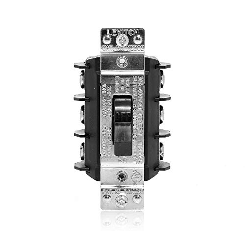 Leviton MS303-DS 30 Amp 600 Volt, Three-Pole, Black & Hubbell Bell MX1050S Single-Gang Weatherproof Heavy Duty Universal Flip Cover Gray Finish