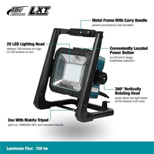 Makita DML805 18V LXT Lithium-Ion Cordless/Corded 20 L.E.D. Flood Light, Only