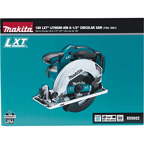 Makita XSS02Z 18V LXT Lithium-Ion Cordless 6-1/2" Circular Saw, Tool Only