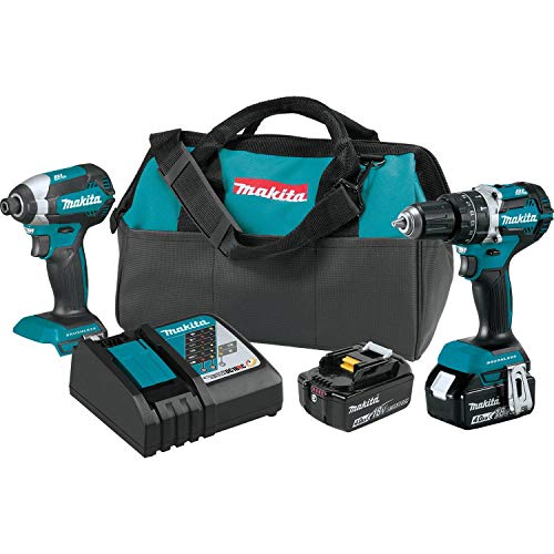 Makita XT269M 18V LXT Lithium-Ion Brushless Cordless 2-Pc. Combo Kit (4.0Ah), Blue