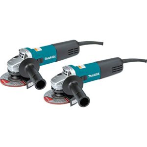 makita 9557nb2 4-1/2″ angle grinder, with ac/dc switch (2 pack)