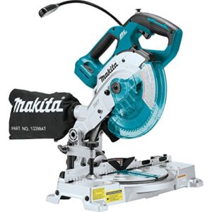 makita xsl05z 18v lxt lithium-ion brushless cordless 6-1/2″ compact dual-bevel compound miter saw with laser, tool only
