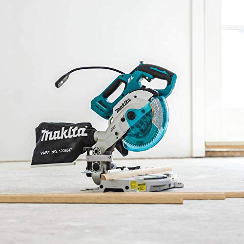 Makita XSL05Z 18V LXT Lithium-Ion Brushless Cordless 6-1/2" COMPACT Dual-Bevel Compound Miter Saw with Laser, TOOL Only