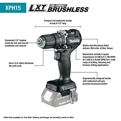 Makita CX205RB 18V LXT® Lithium-Ion Sub-Compact Brushless Cordless 2-Pc. Combo Kit (2.0Ah)