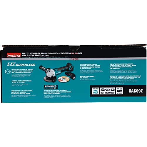 Makita XAG09Z 18V LXT Lithium-Ion Brushless Cordless 4-1/2"/5" Cut-Off/Angle Grinder