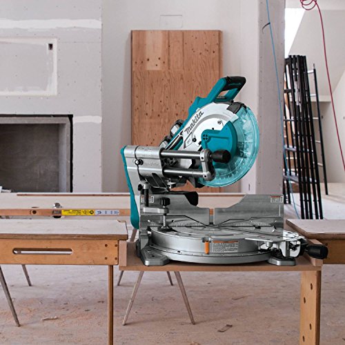 Makita XSL06PT 18V x2 LXT Lithium-Ion (36V) Brushless Cordless 10" Dual-Bevel Sliding Compound Miter Saw with Laser Kit (5.0Ah)