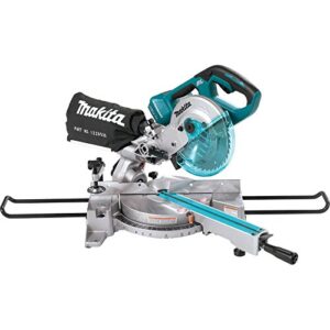 makita xsl02z 18v x2 lxt lithium-ion brushless cordless 7-1/2″ dual slide compound miter saw, tool only