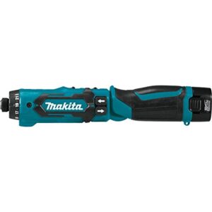 Makita DF012DSE 7.2V Lithium-Ion Cordless 1/4" Hex Driver-Drill Kit with Auto-Stop Clutch