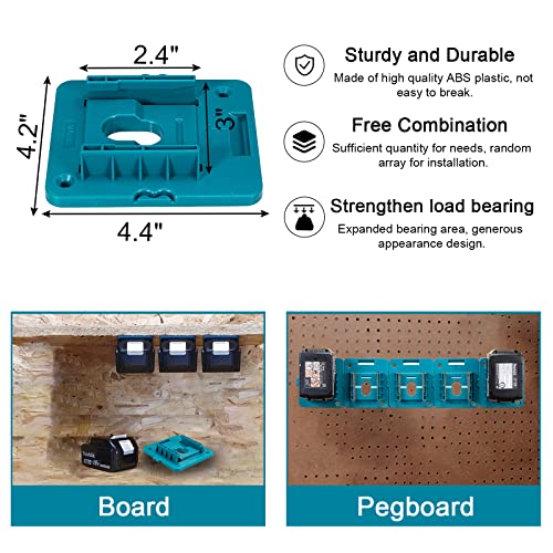 Crivnhar 5 Pack Battery Holder for Makita 18V Battery Mounts Dock Holder Fit for BL1860 BL1850 BL1840 BL1830(w/10 Screws)