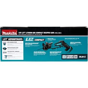 Makita XRJ01Z 18-Volt LXT Lithium-Ion Cordless Compact Reciprocating Saw (Tool Only, No Battery), Bare Tool