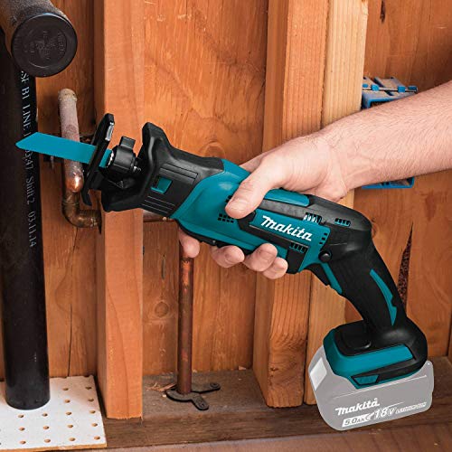 Makita XRJ01Z 18-Volt LXT Lithium-Ion Cordless Compact Reciprocating Saw (Tool Only, No Battery), Bare Tool