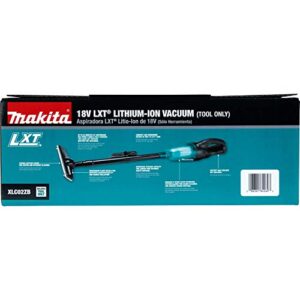 Makita XLC02ZB 18V LXT Lithium-Ion Cordless Vacuum, Tool Only