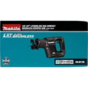 Makita XRJ07ZB 18V LXT Lithium-Ion Sub-Compact Brushless Cordless Recipro Saw, Tool Only