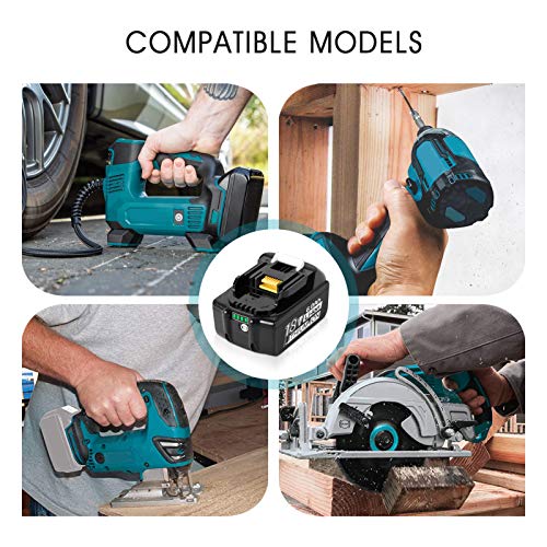 TenHutt 【Upgrade Current Protection】 6.0Ah 18V Lithium-Ion Replacement Battery for Makita 18V LXT Battery Compatible with BL1830 BL1840 BL1850 BL1860 BL1815 BL1860B Cordless Power Tools