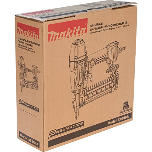 Makita AT638A 1/4" Narrow Crown Stapler, 18 Ga,