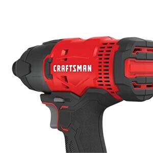 CRAFTSMAN V20 MAX Cordless Drill and Impact Driver, Power Tool Combo Kit with 2 Batteries and Charger (CMCK200C2AM)