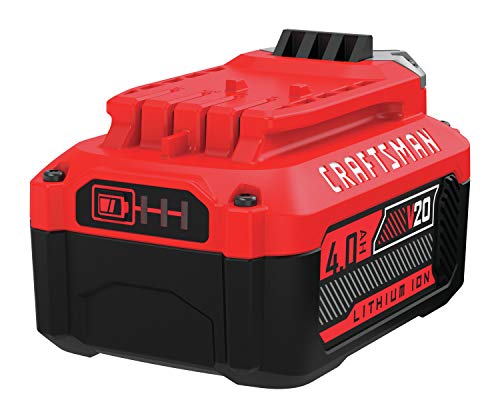 CRAFTSMAN V20 Lithium Ion Battery, 4.0-Amp Hour, 2 Pack (CMCB204-2)