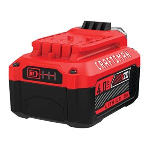 CRAFTSMAN V20 Lithium Ion Battery, 4.0-Amp Hour, 2 Pack (CMCB204-2)