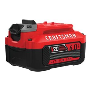 CRAFTSMAN V20 Lithium Ion Battery, 4.0-Amp Hour, 2 Pack (CMCB204-2)