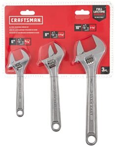 craftsman adjustable wrench set, 3-piece (cmmt12001)