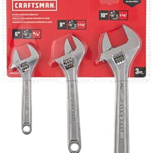 CRAFTSMAN Adjustable Wrench Set, 3-Piece (CMMT12001)