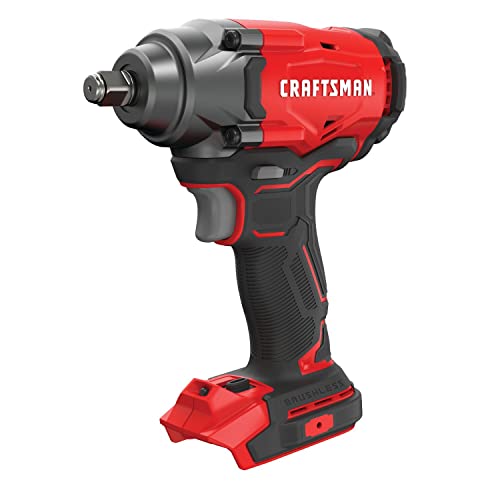 CRAFTSMAN V20 Impact Wrench, Cordless, Brushless, 1/2-Inch, Tool-Only (CMCF920B)