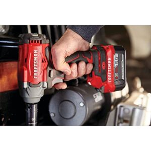 CRAFTSMAN V20 Impact Wrench, Cordless, Brushless, 1/2-Inch, Tool-Only (CMCF920B)