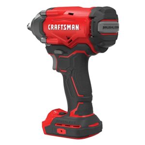 CRAFTSMAN V20 Impact Wrench, Cordless, Brushless, 1/2-Inch, Tool-Only (CMCF920B)