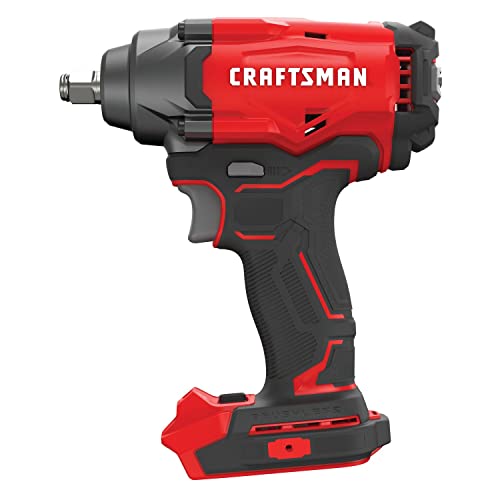 CRAFTSMAN V20 Impact Wrench, Cordless, Brushless, 1/2-Inch, Tool-Only (CMCF920B)