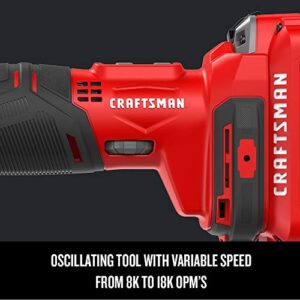 CRAFTSMAN V20* Oscillating Tool Cordless, Tool Only (CMCE500B)