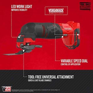 CRAFTSMAN V20* Oscillating Tool Cordless, Tool Only (CMCE500B)