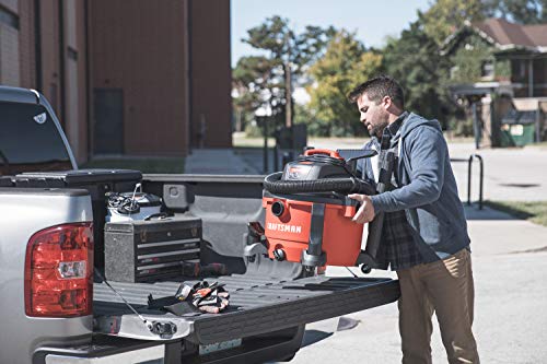 CMXEVBE17594 CRAFTSMAN 17594 12 Gallon 6 Peak HP Wet/Dry Vac, Portable Shop Vacuum with Attachments Red and Black