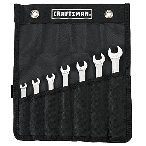 Craftsman SAE Wrench Set, 7-Piece, Includes Tool Pouch (CMMT21085)