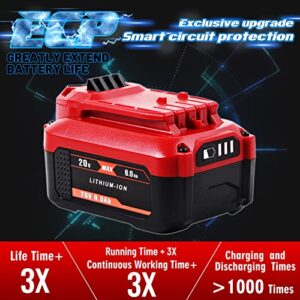 TenHutt 【Upgrade】 20V 6.0Ah Replacement Battery for Craftsman V20 Lithium Ion Battery for CMCB205 CMCB204 CMCB206 CMCB202 CMCB201 20V Cordless Power Tools Craftsman 20V Battery