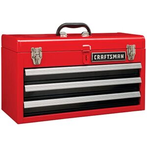 Craftsman Mechanic Tool Set, 215 Piece, Hand Box Set in Metal, 3 Drawers, Red (CMMT45303)