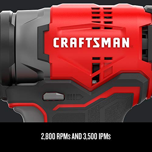 CRAFTSMAN 20V MAX* Impact Driver Kit, Cordless, Brushless (CMCF810C1)