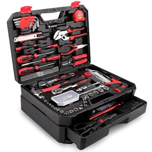 kingtool 325 piece home repair tool kit, general home/auto repair tool set, toolbox storage case with drawer, general household tool kit – perfect for homeowner, diyer, handyman