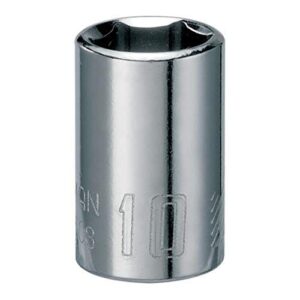 craftsman shallow socket, metric, 1/4-inch drive, 10mm, 6-point (cmmt43508)