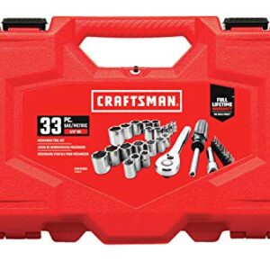 CRAFTSMAN Mechanics Tool Set, SAE / Metric, 3/8-Inch Drive, 32-Piece (CMMT12013)