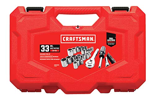 CRAFTSMAN Mechanics Tool Set, SAE / Metric, 3/8-Inch Drive, 32-Piece (CMMT12013)