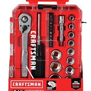 CRAFTSMAN Socket Set, Nano SAE, 3/8" Drive, 24Piece (CMMT12012)